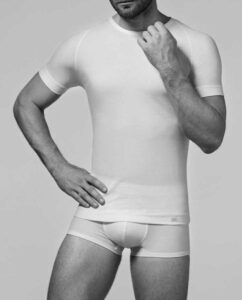 Men’s Egyptian cotton crew neck short-sleeve undershirt by ZD Zero Defects